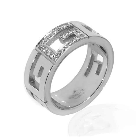 white gold gucci ring with|gucci 18k white gold ring.